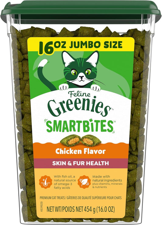 Feline SMARTBITES Healthy Skin and Fur, Chicken and Salmon Flavors, All Bag Sizes